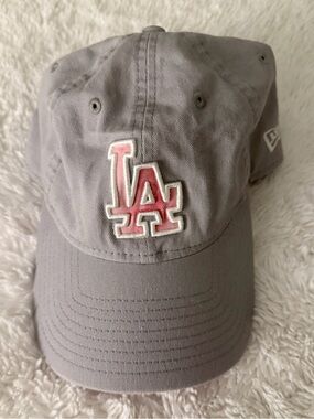 New Era LA Dodgers Baseball Cap Hat '23 Gray Pink